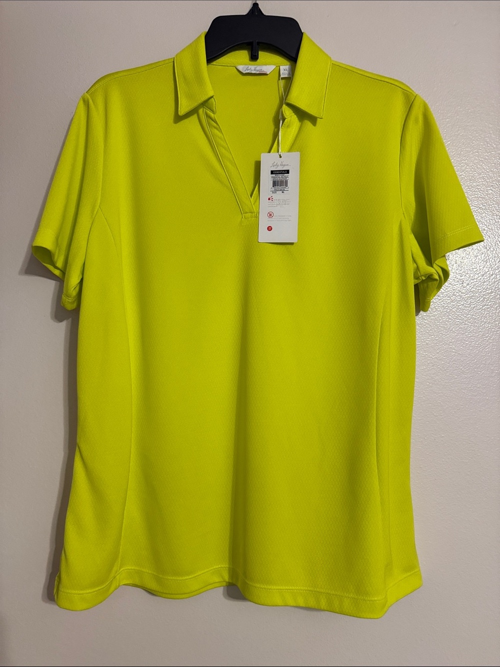 Lady Hagen Neon Lime Short-Sleeve Polo Golf Top